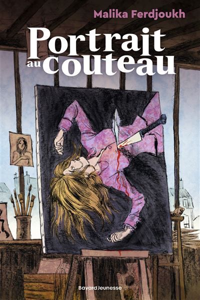 Couverture de Portrait au couteau par Malika Ferdjoukh