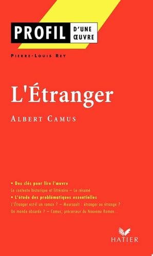 Profil - Camus (Albert) : L'Etranger