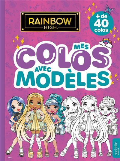 Rainbow High - Mes colos avec modèles Livre de coloriages