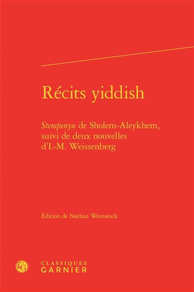 Récits yiddish Stempenyu de Sholem-Aleykhem, suivi de deux nouvelles d'I.-M. Weissenberg