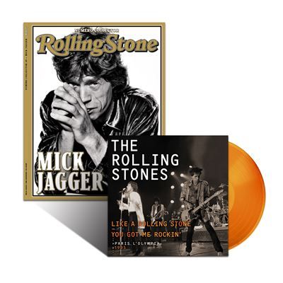 Rolling Stone édition collector, Mick Jagger Edition spéciale Fnac, Inclus 1 vinyle 45 tours exclusif live Olympia 1995 (soit blanc, soit orange, soit blanc)