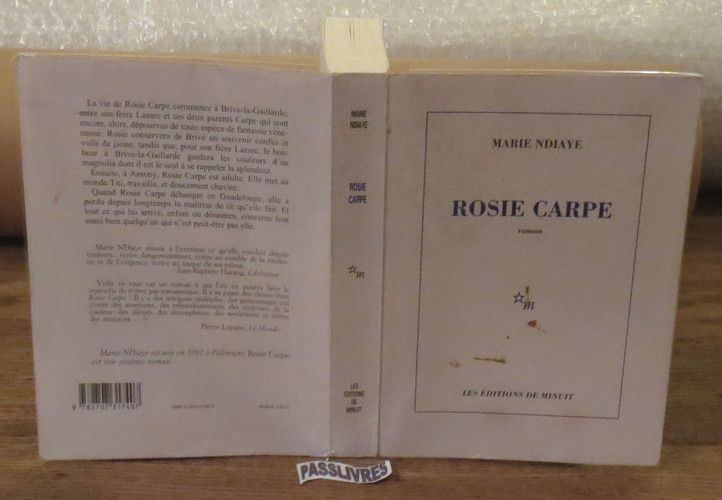 Couverture de Rosie Carpe par Marie NDiaye