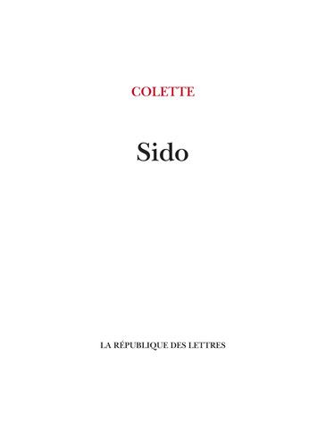 Couverture de Sido par Colette Colette