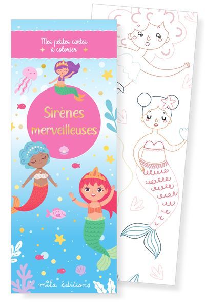 Sirènes merveilleuses - Mes petites cartes à colorier 35 illustrations à personnaliser