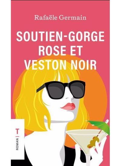 Soutien-gorge rose et veston noir