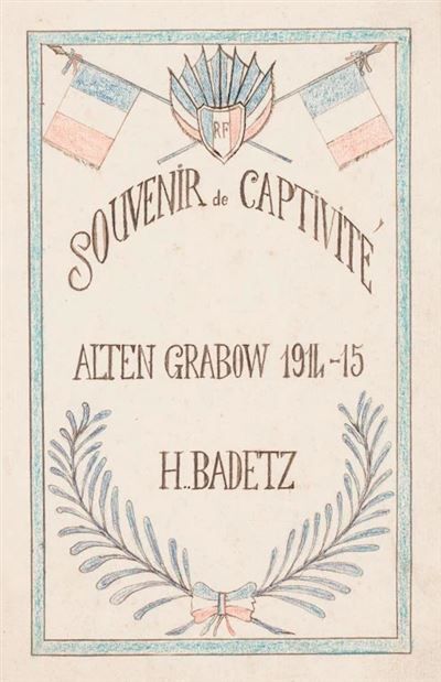 Souvenir de Captivite Alten Grabow 1914-15 Henri Badetz