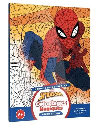 SPIDER-MAN - Coloriages magiques - Trompe-l'oeil (7+) - Héros contre Vilains - MARVEL