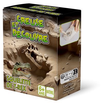 Squelette de dinosaure a deterrer - creuse et decouvre -