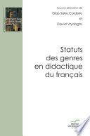 Statuts des genres en didactique du français