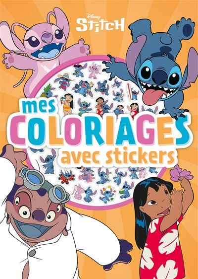 STITCH - Mes Coloriages avec Stickers - Disney