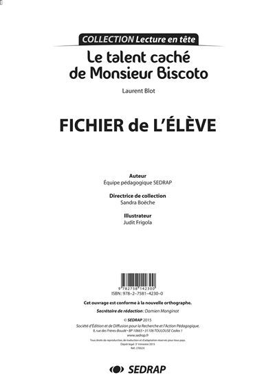 Talent cache de monsieur biscoto - fichier Fichier
