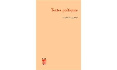 Textes poétiques