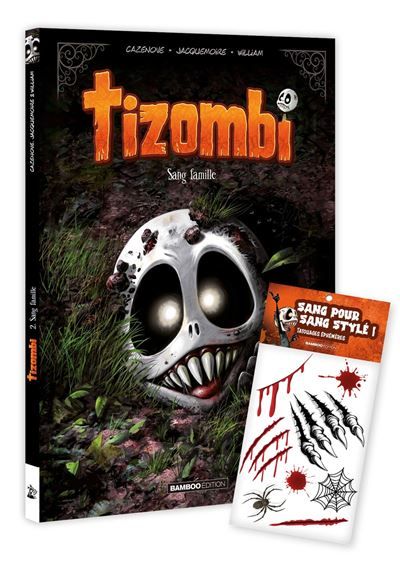 Tizombi - tome 02 + tatouages - édition limitée Sang famille