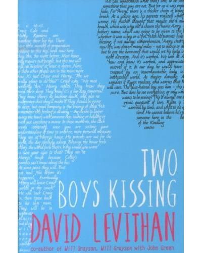 Two boys kissing