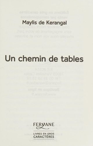 Un chemin de tables