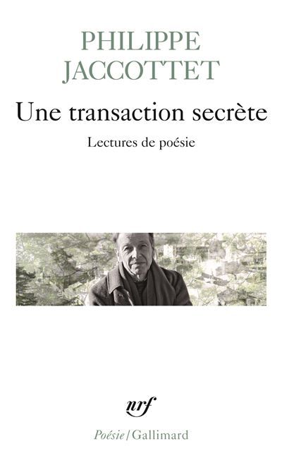 Une transaction secrète Lectures de poésie