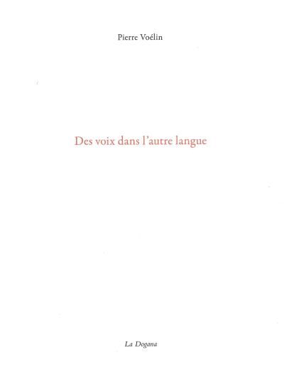 Une voix dans d'autres langues