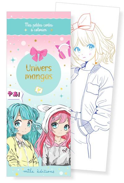 Univers mangas - Mes petites cartes à colorier 35 illustrations à personnaliser