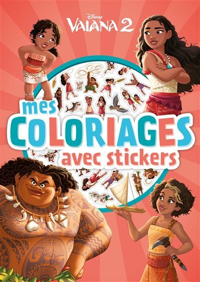 VAIANA 2 - Mes Coloriages avec stickers - DISNEY PRINCESSES