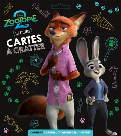ZOOTOPIE 2 - Les Ateliers Disney - Pochette plate - Cartes à gratter -